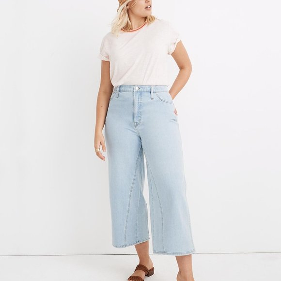 Madewell Denim - Madewell Cropped Wide-Leg Jeans: Inset Edition NWT